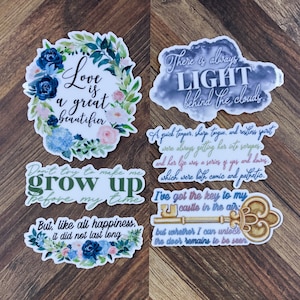 Adesivi Piccole Donne Louisa May Alcott Adesivi impermeabili Magneti Piccole Donne Regalo per gli amanti dei libri