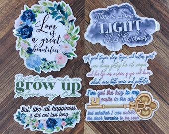 Pegatinas de mujercitas Louisa May Alcott pegatinas impermeables imanes regalo de mujercitas para regalos de amantes de los libros