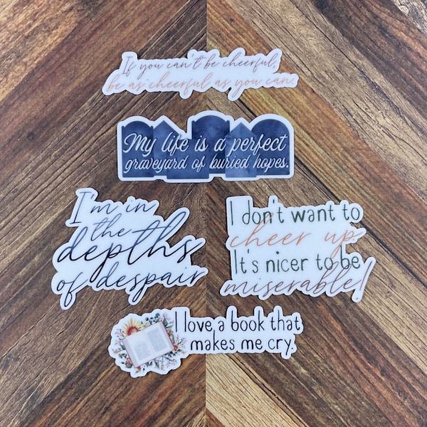 Anne of Green Gables Stickers L. M. Montgomery Waterproof Stickers Anne of Green Gables Magnets Anne With an E Gift for Book Lover Gift