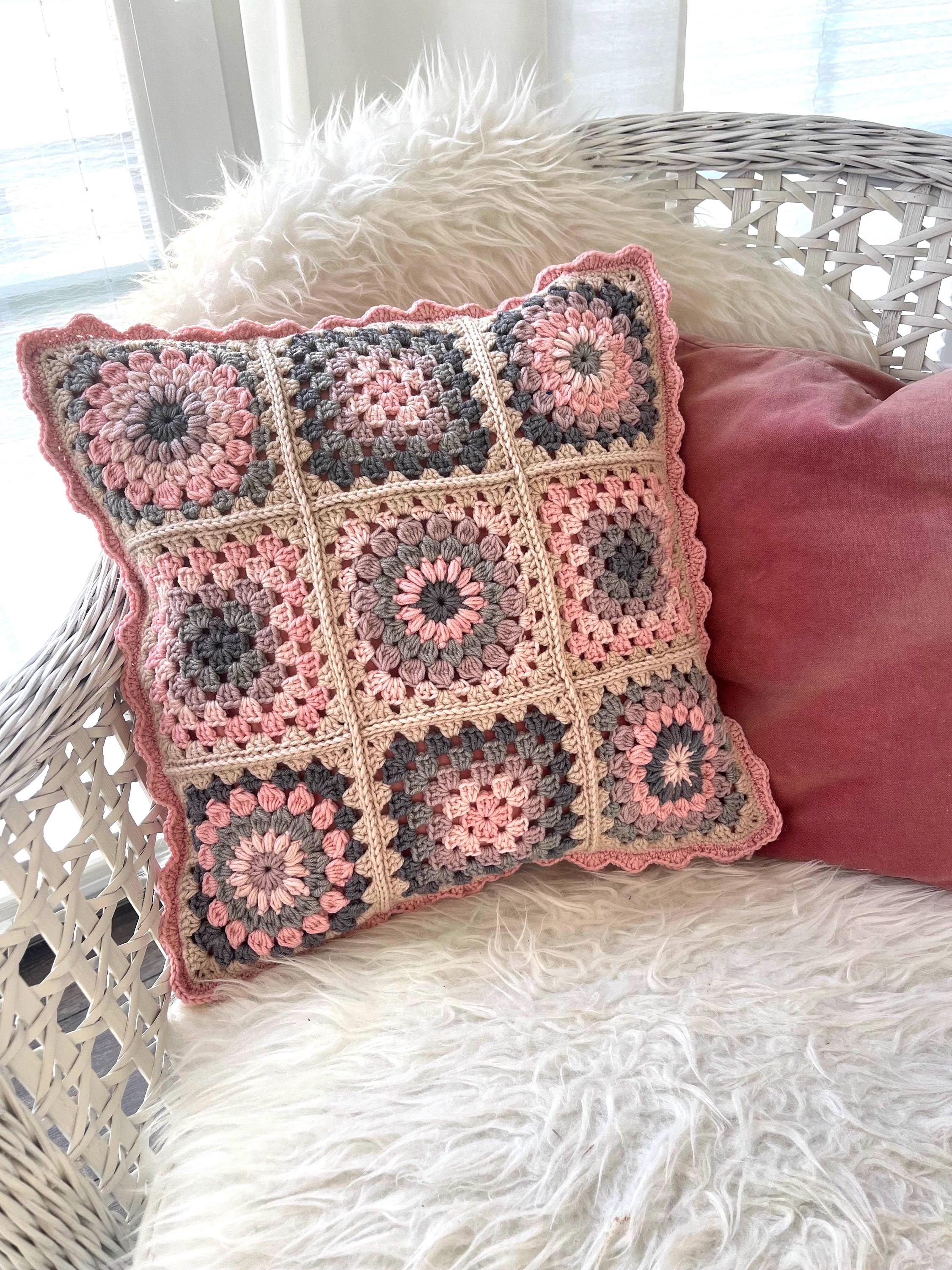Cushion Covers Crochet Throw Pillow Pattern Free Joy Pillow Crochet Pattern:  A Cheerful Handmade Home Accent, image size:2250x3000