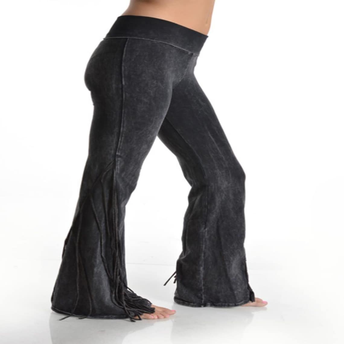 Yogalicious - Lux High Waist Flare Leg V Back Yoga Pants With