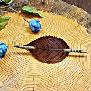Weide Haarspange / keltische Haar-Stick / Viking Haar-Stick / Leder Haarspange
