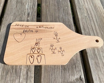 Aperitif board (engraving of your child's drawing)