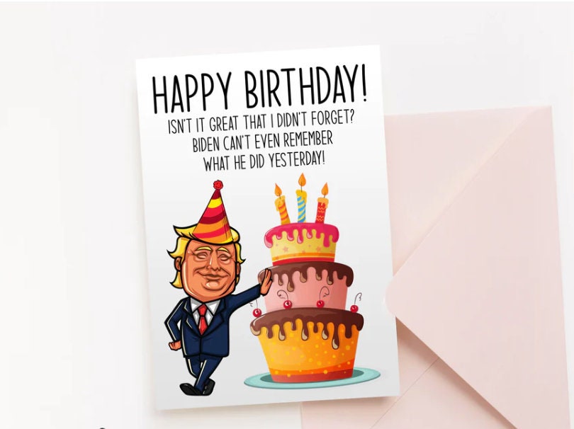 Trump birthday card free shipping etsy