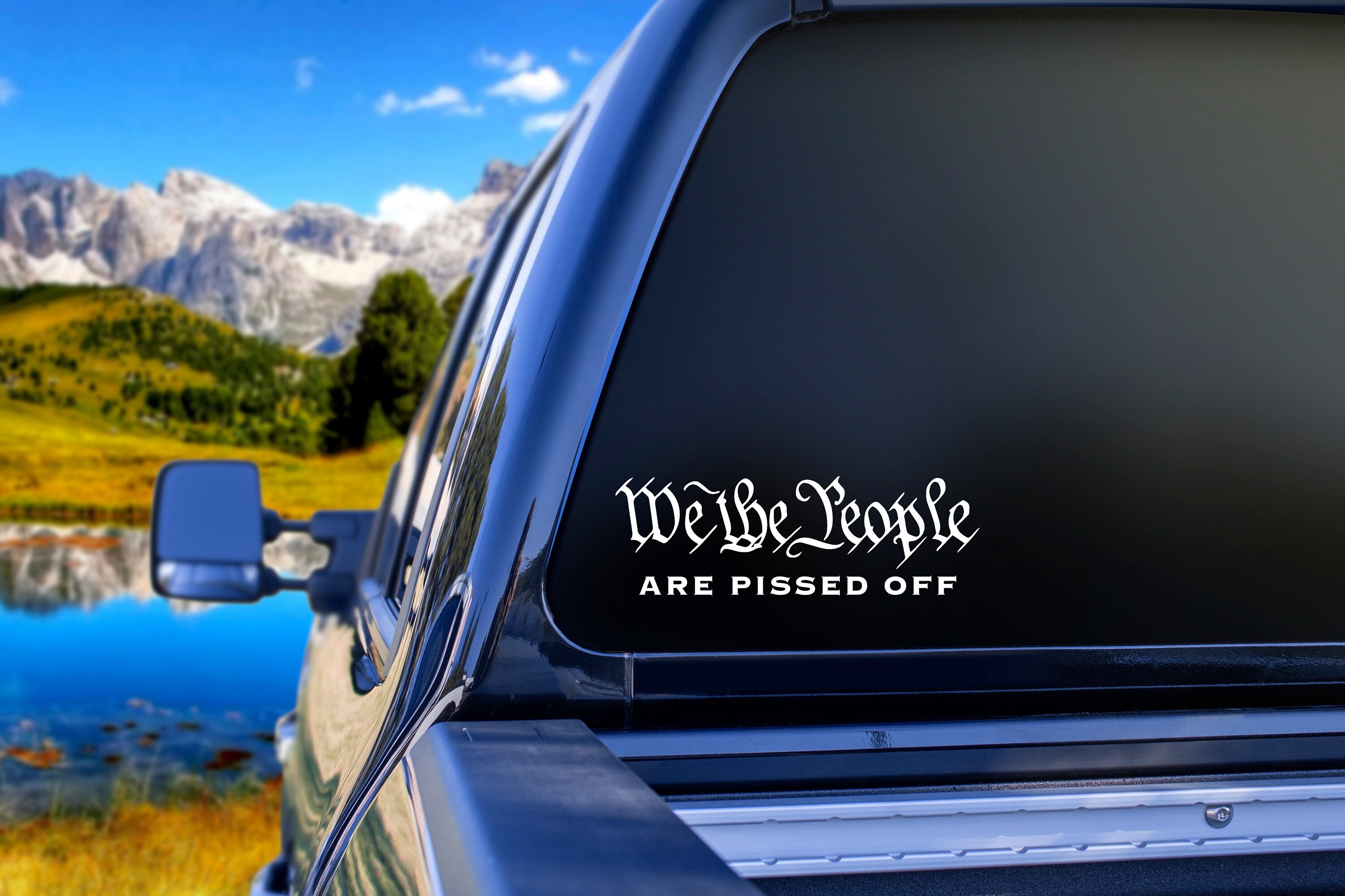 thumbnail image 2 of 'We The People Are Pissed Off' Vinyl Bumper Sticker Decal – Oracal – Choose Color 2 of 2