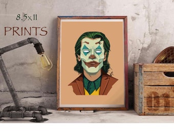 Joker Inspired Poster Print Vintage aesthetic