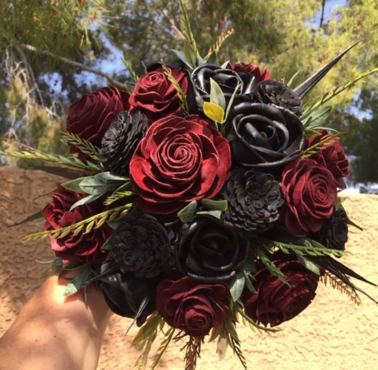Black Bouquet Black Calla Lily Bouquet Black Bridal Bouquet