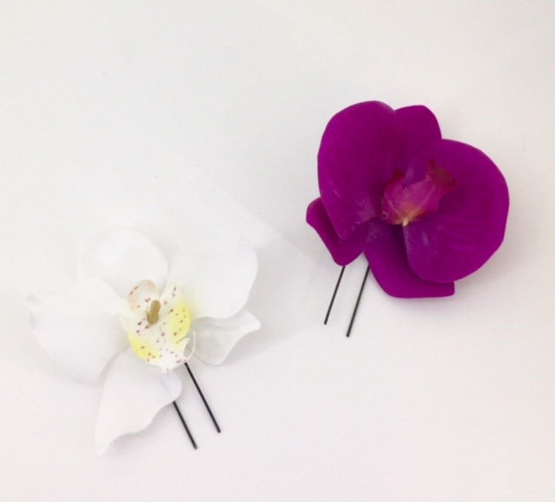 Quality Tropical Silk Floral Hair Comb Hawaiian Flower Comb Etsy