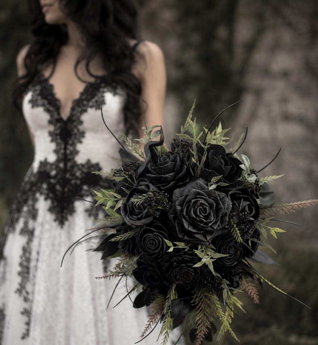 Black Gothic Wedding Bouquet