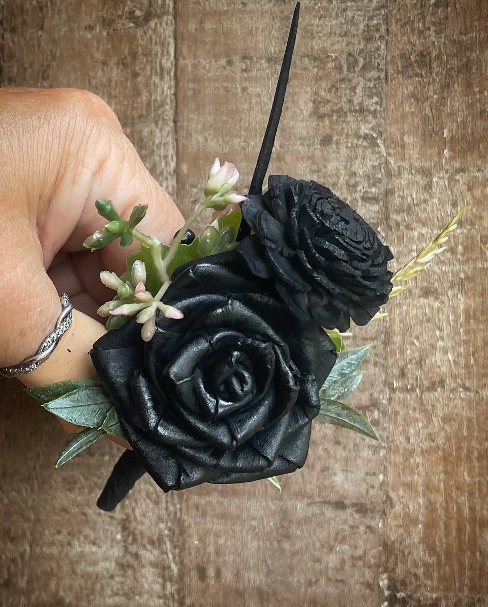 Gothic Wedding Wood Flower Goth Style Bridal Bouquet All - Etsy