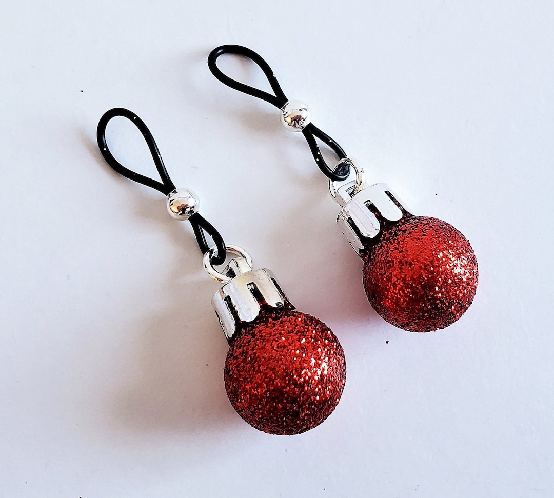 Non piercing christmas nipple jewelry
