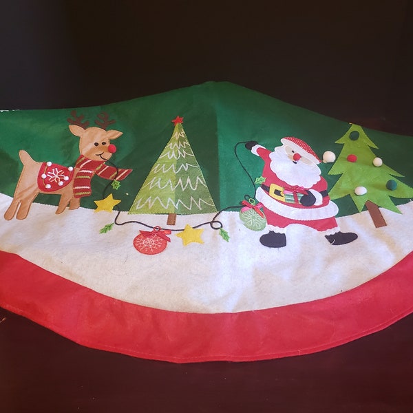 Applique Christmas Tree Skirt Pattern - Etsy