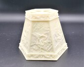 Small Alabastrite Lamp Shade 3D Birds Birdhouse Hummingbird Vintage Childrens Lamp