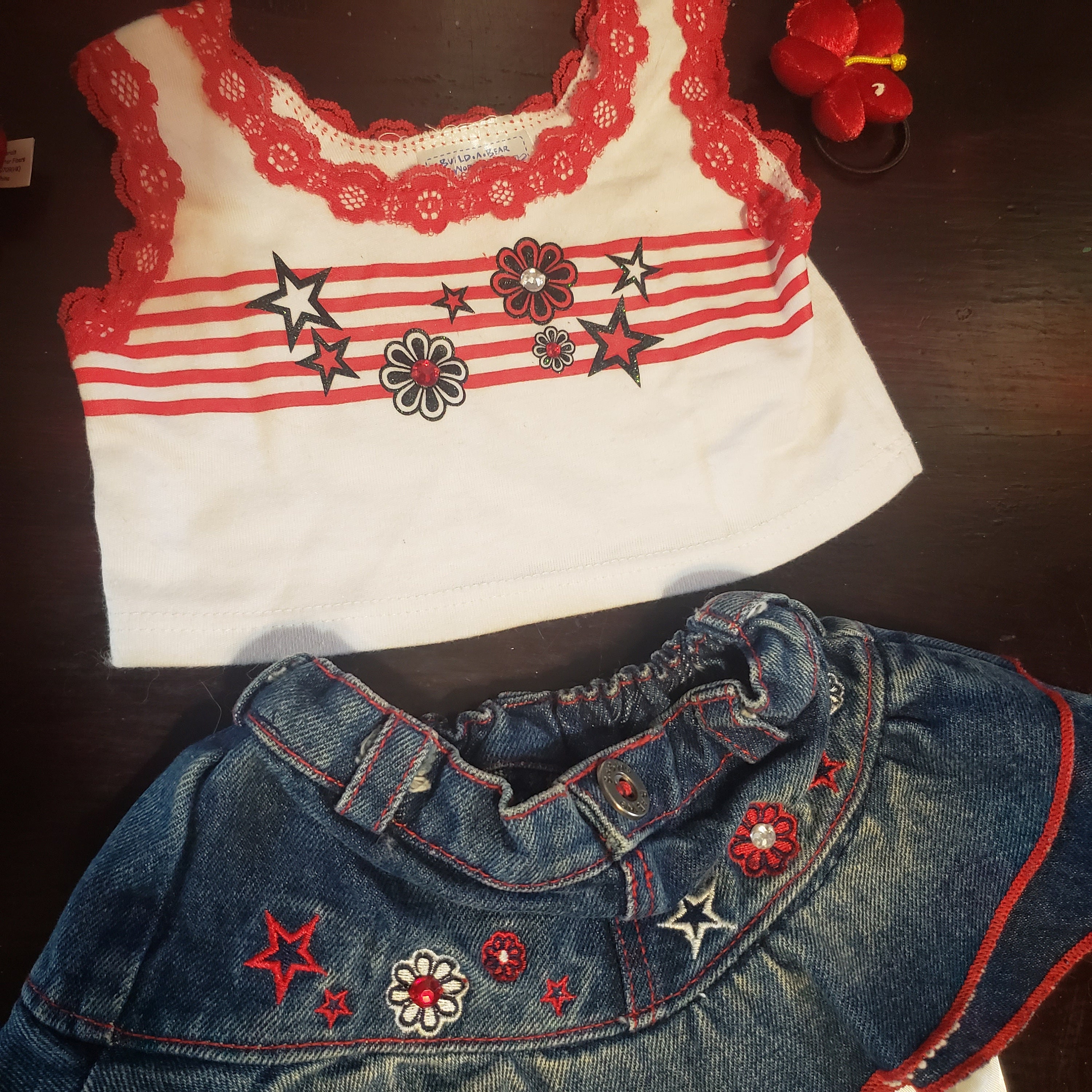 BABW Build A Bear Summer Daisy Mae Country Farm Outfit Tank Etsy