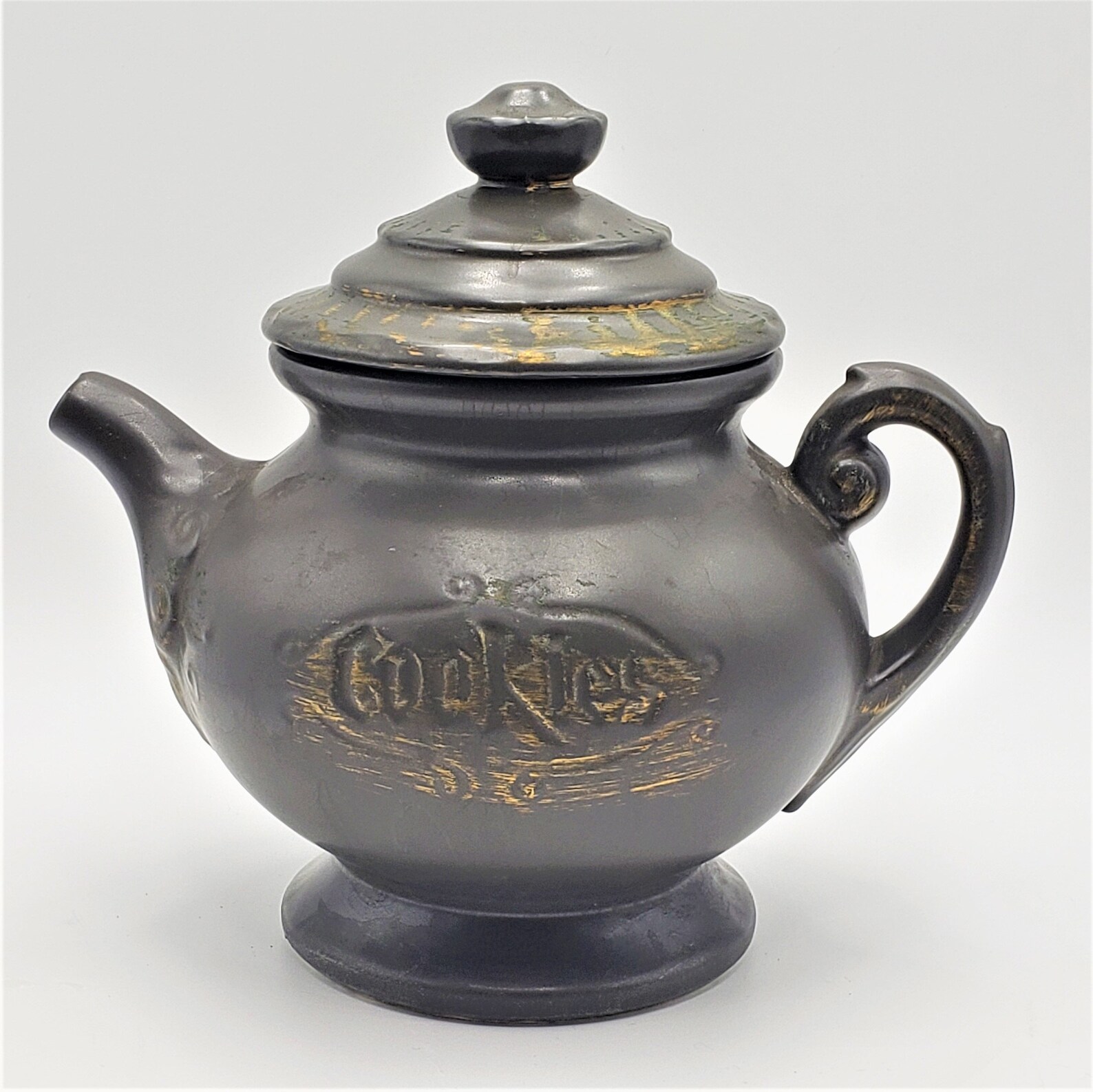 Mccoy Pottery Tea Pot Cookie Jar Mid Century Treats Grandma Etsy