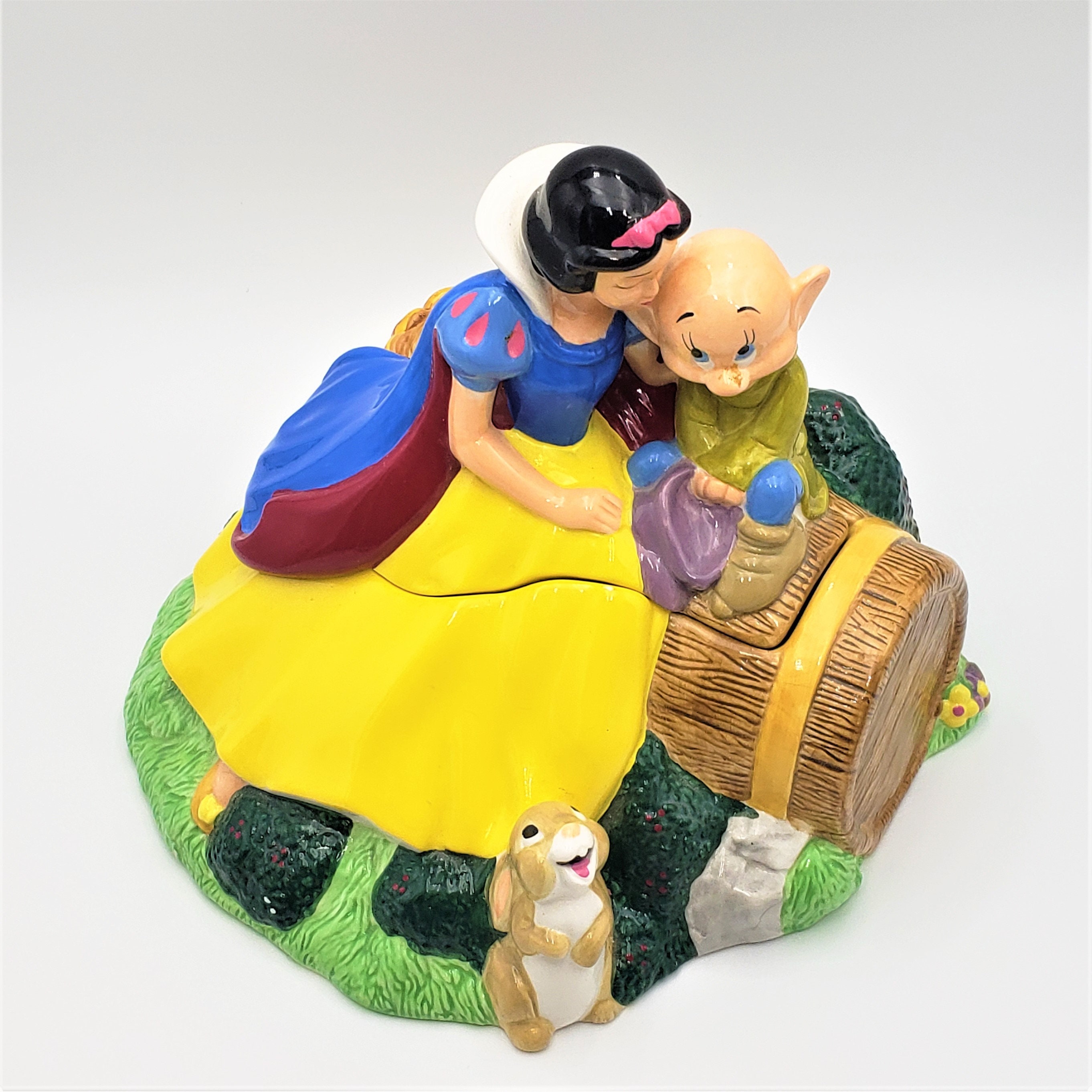 DOC　シンプソン クッキージャー Treasure Craft225 Treasurecraft Disney Snow White & Dopey Cookie Treat Jar Vintage