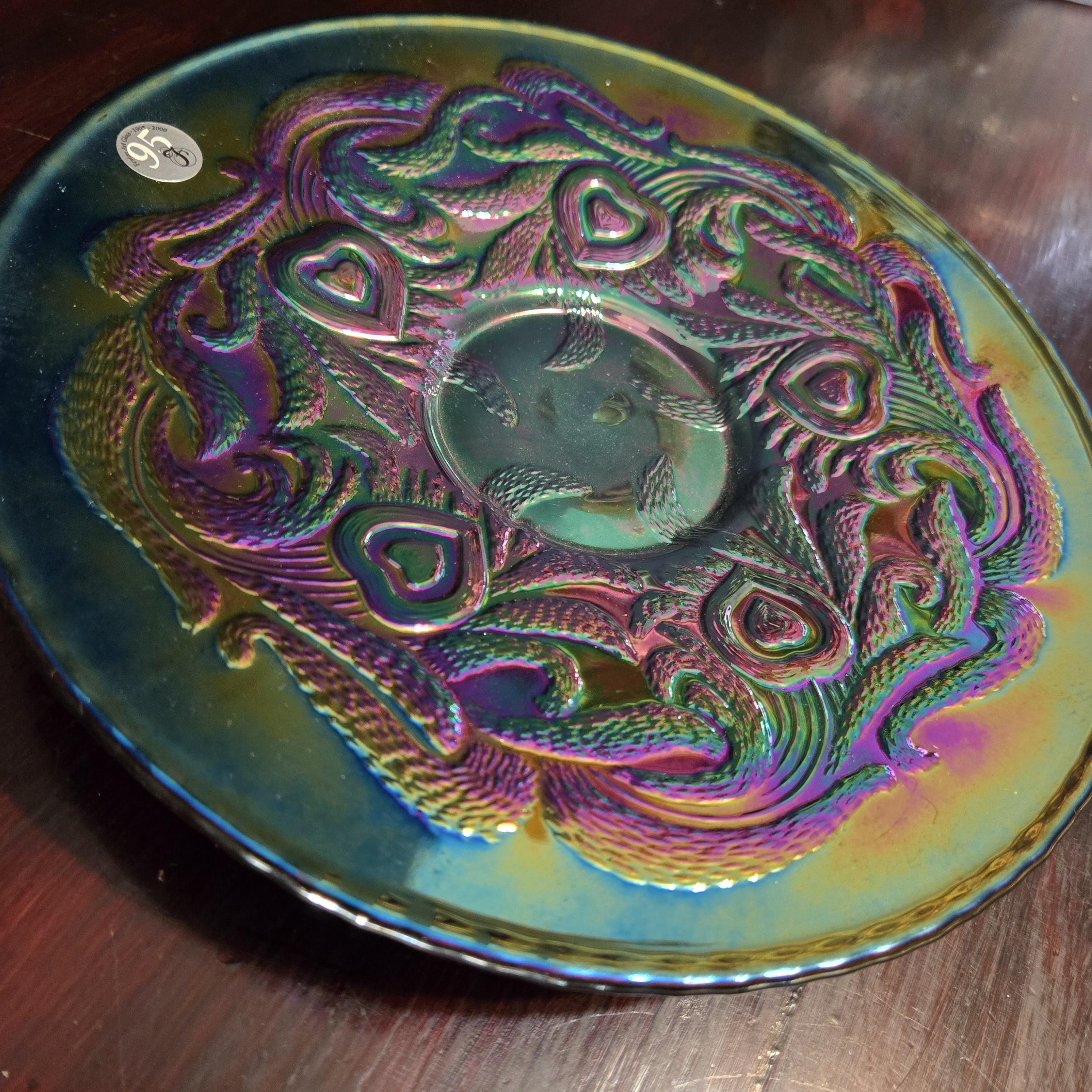 Fenton Art Glass 95th Anniversary 2000 Heart and Vine Plate
