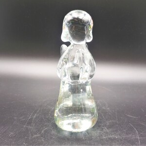 Clear Glass Choir Angel Clasped Hands 4.5&quot; solid