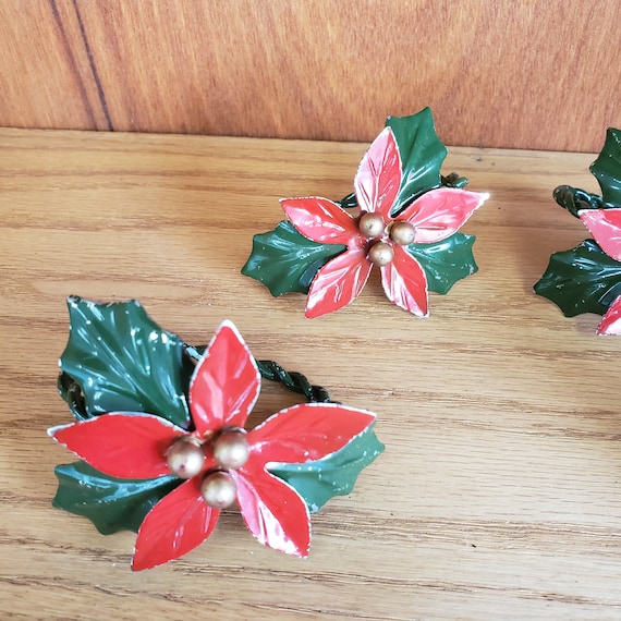 Poinsettia napkin rings best sale