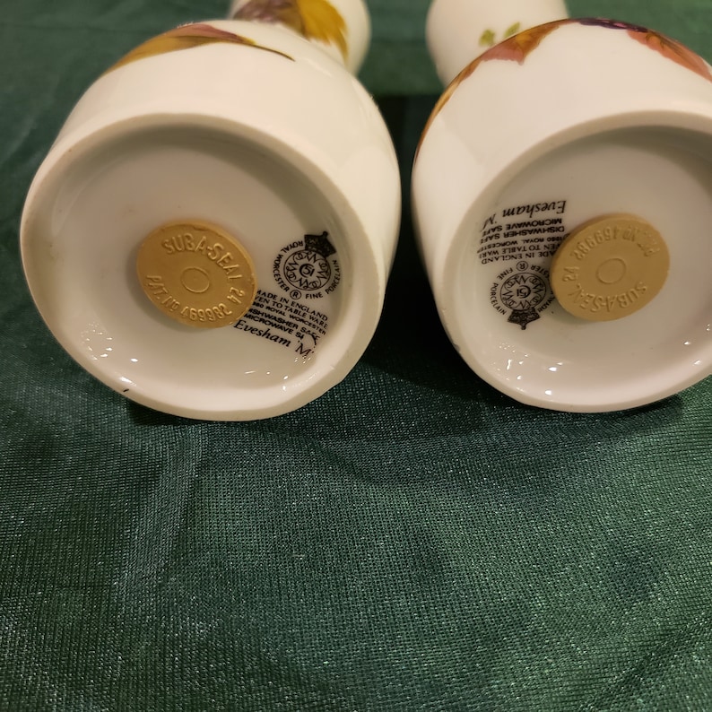 Salt & Pepper Set Evesham 'M' by ROYAL WORCESTER Etsy