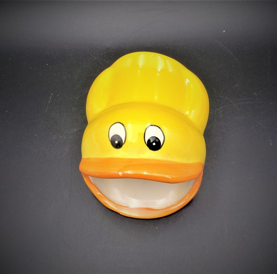 Yellow Rubber Duckie Big Mouth Scrubby Holder Kitchen Sink Sponge