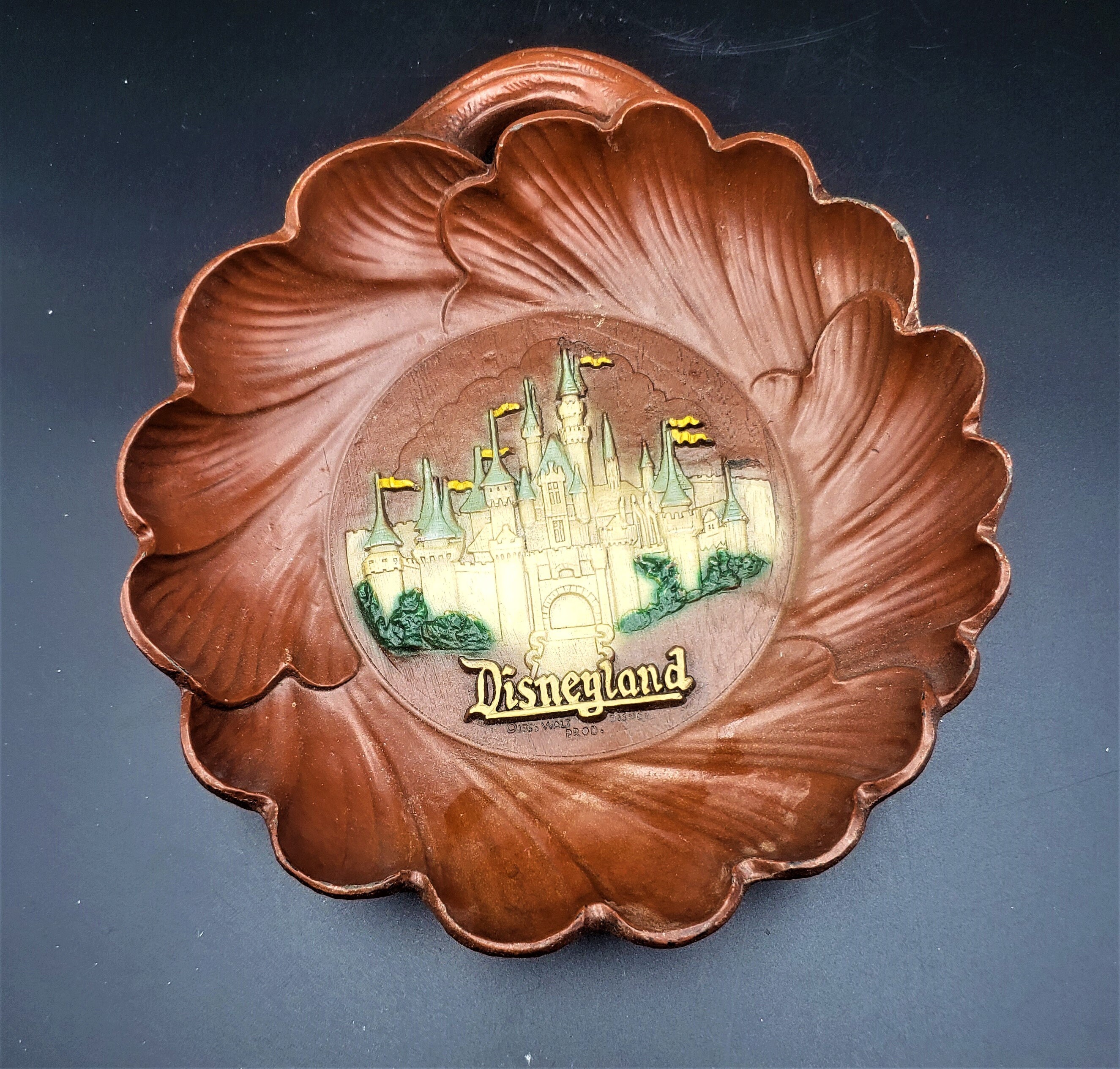 1955年 バーウッド ディズニーランド シンデレラ城 記念品 皿 プレート