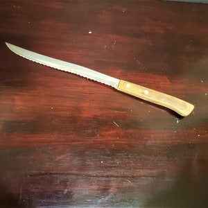 Vintage Dalo Universal Double Cut fork Knife Solingen Germany All Purpose Wood
