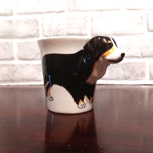 Berenese Mountain Dog Mug 3D hand painted hand warming vintage lover pet puppy