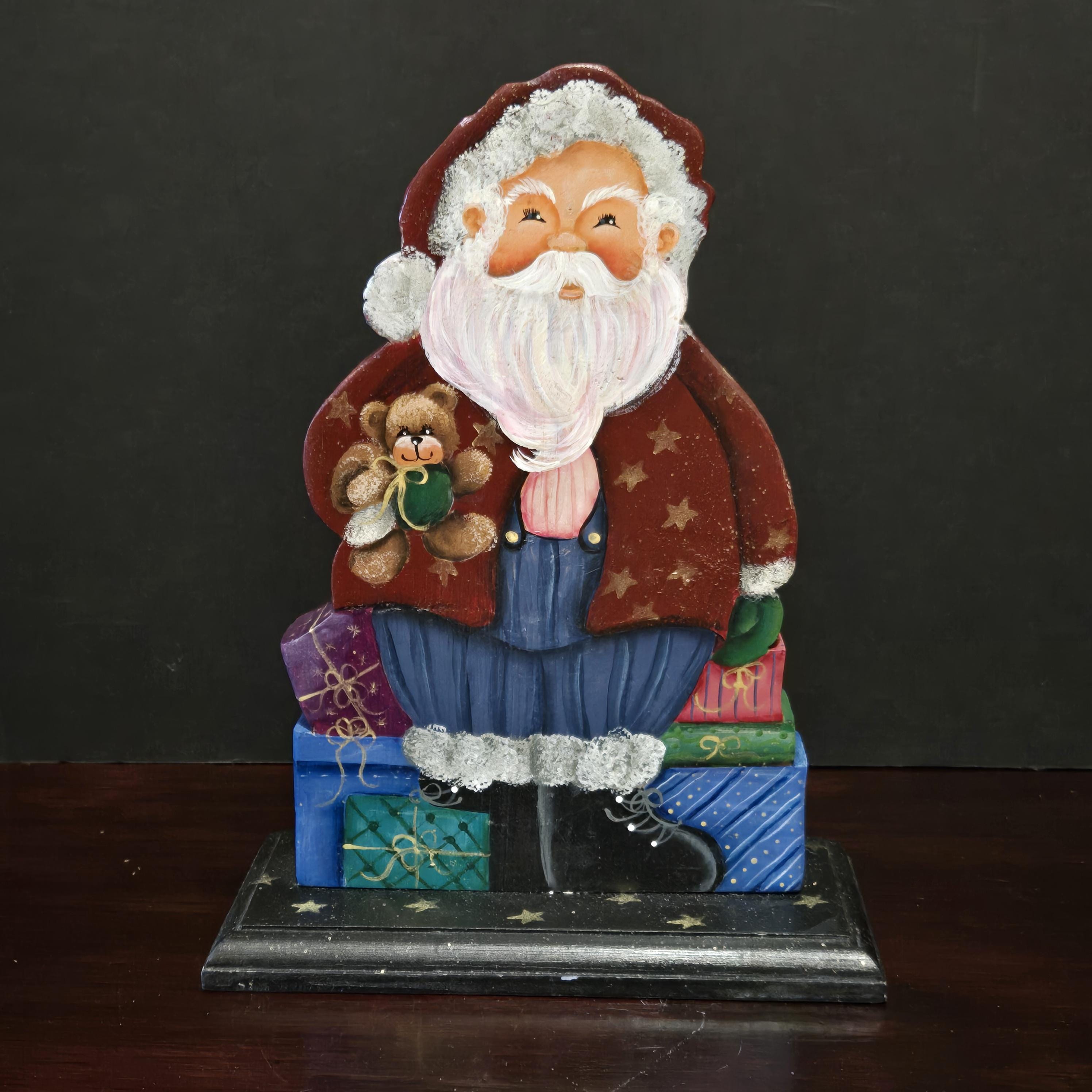 【直筆サイン★レア】SANTAセット Kendrick Home Vintage Santa With Cookies Wall Art
