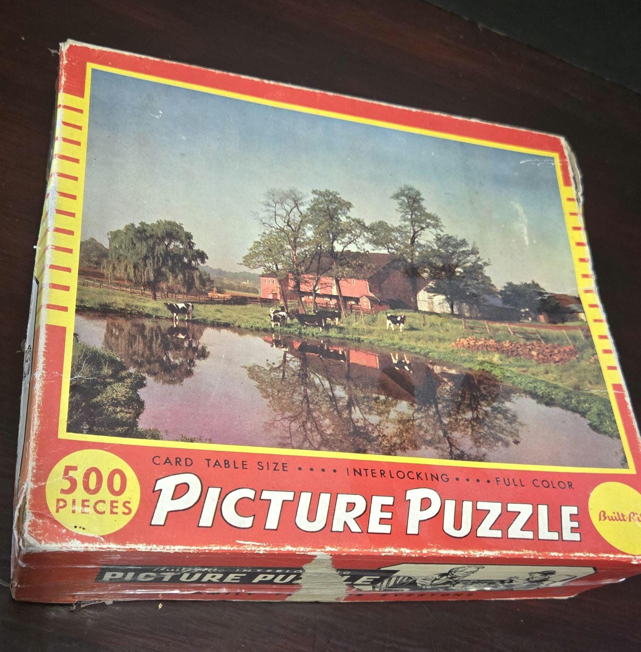 Vintage Built Rite Interlocking Picture Puzzle Jigsaw 