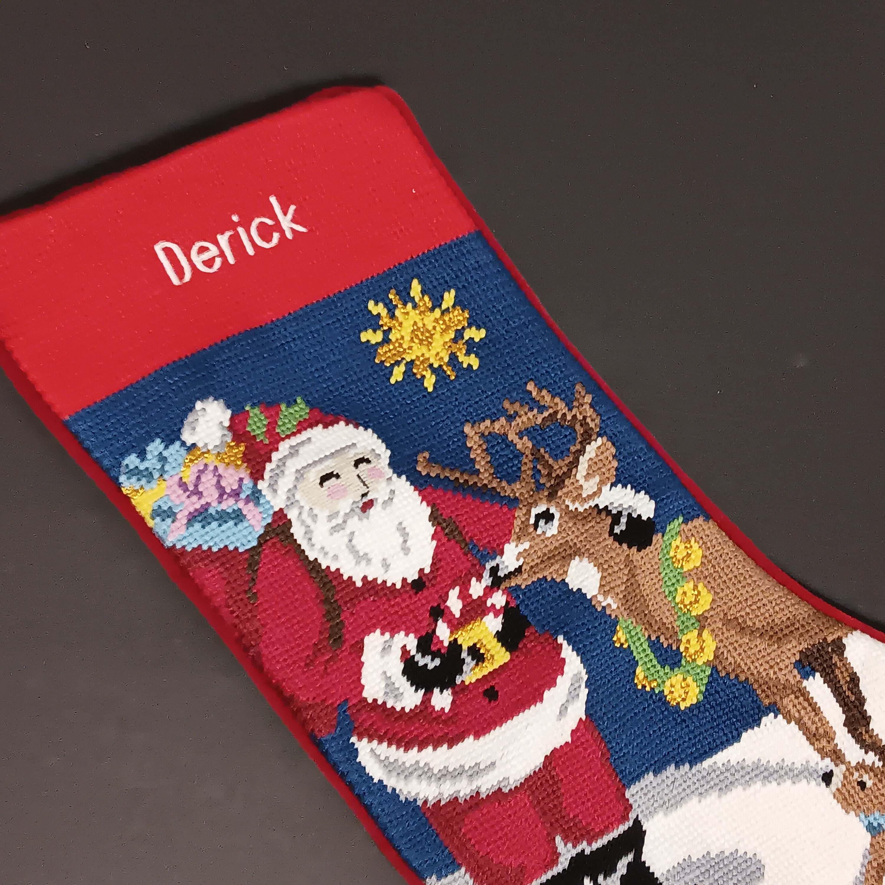 Needlepoint Christmas Stockings Personalized Santa Nutcracker