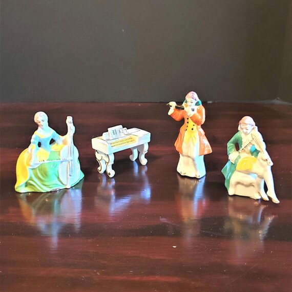 Vintage Japanese Figurines, Set of Classical Musicians, Made in 