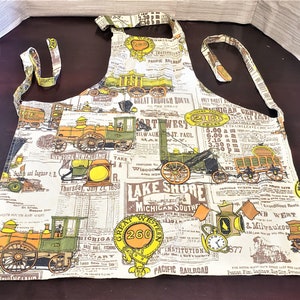 Vintage Canvas Railroad Pacific R&R Locomotive heavy duty BBQ Grill Apron Work