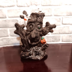 Gemmy Halloween Cackling Tree Shaking Eyes Light Up Ghosts Bat working WATCH!