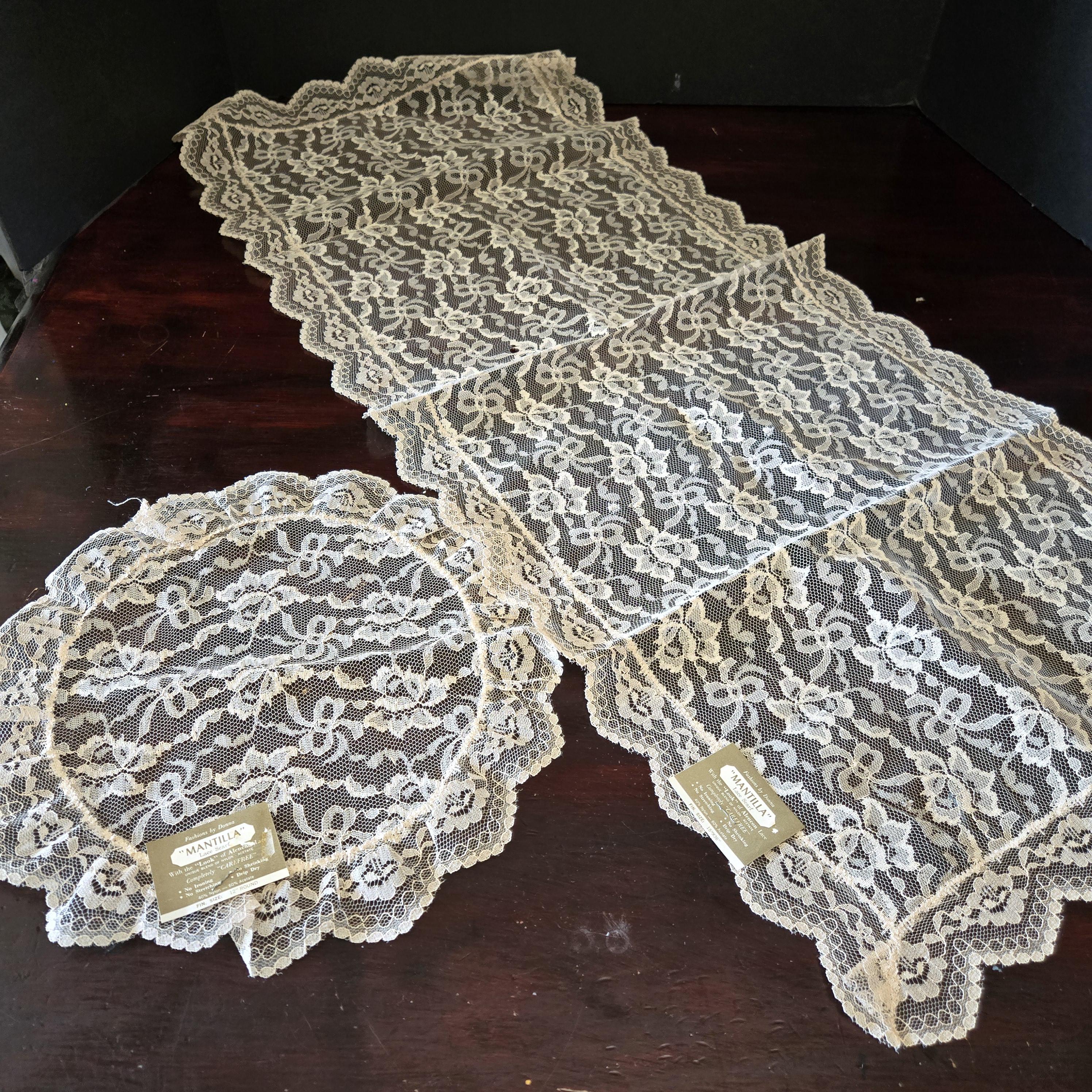 ヴィンテージ ユタ キャッスルトンズ デパート レース テーブル リネン