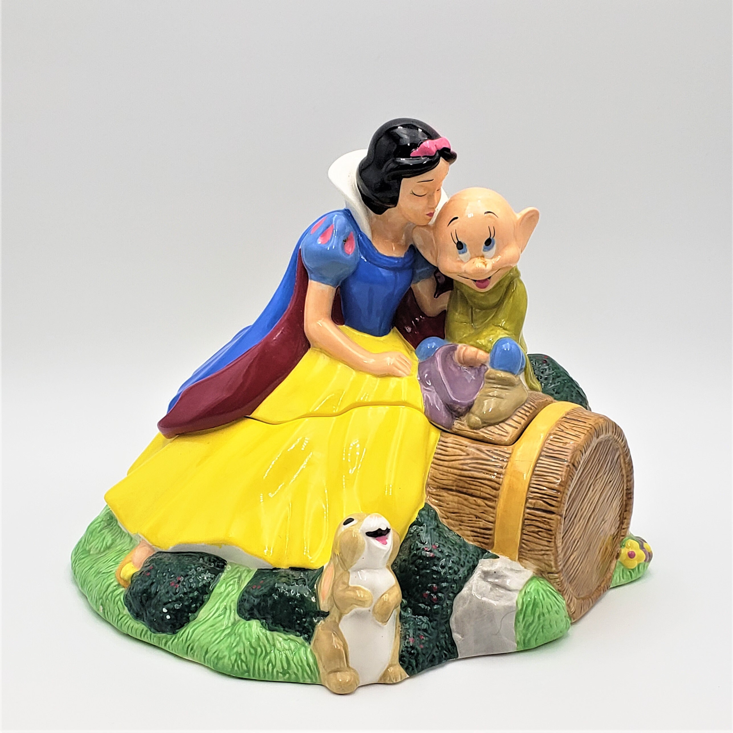 Treasurecraft Disney Snow White & Dopey Cookie Treat Jar Vintage