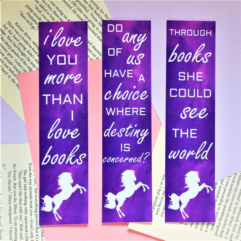 My Lady Jane Bookmarks Purple The Lady Janies Laminated Etsy