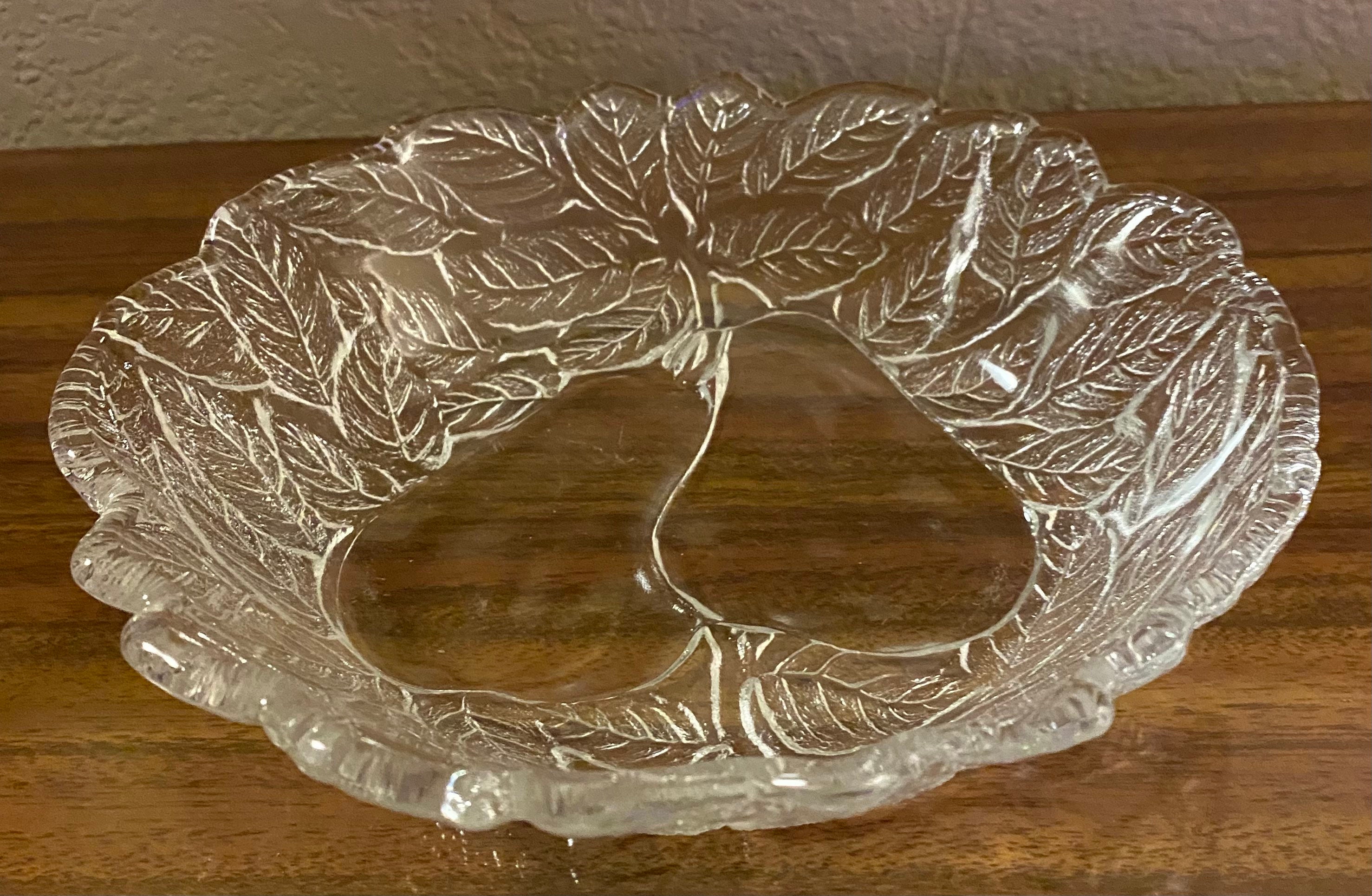 Vintage Crystal Clear Glass 7” Coupe Soup Bowl in the Avocado Clear Pattern by Indiana Glass Reproduction of Depression Era Bowl