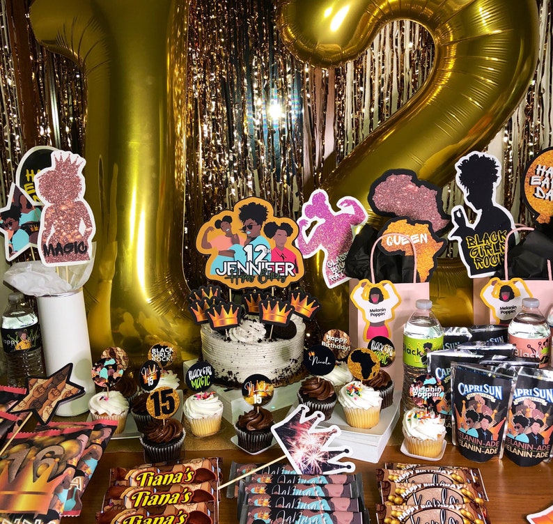 Customizable Black Girl Magic Party Decorations Melanin Etsy