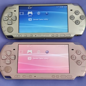 Personalized Customized PSP 1000 2000 3000 Game Console with Battery, Charger, Soft Pouch, Wrist Strap customize per request available image 6