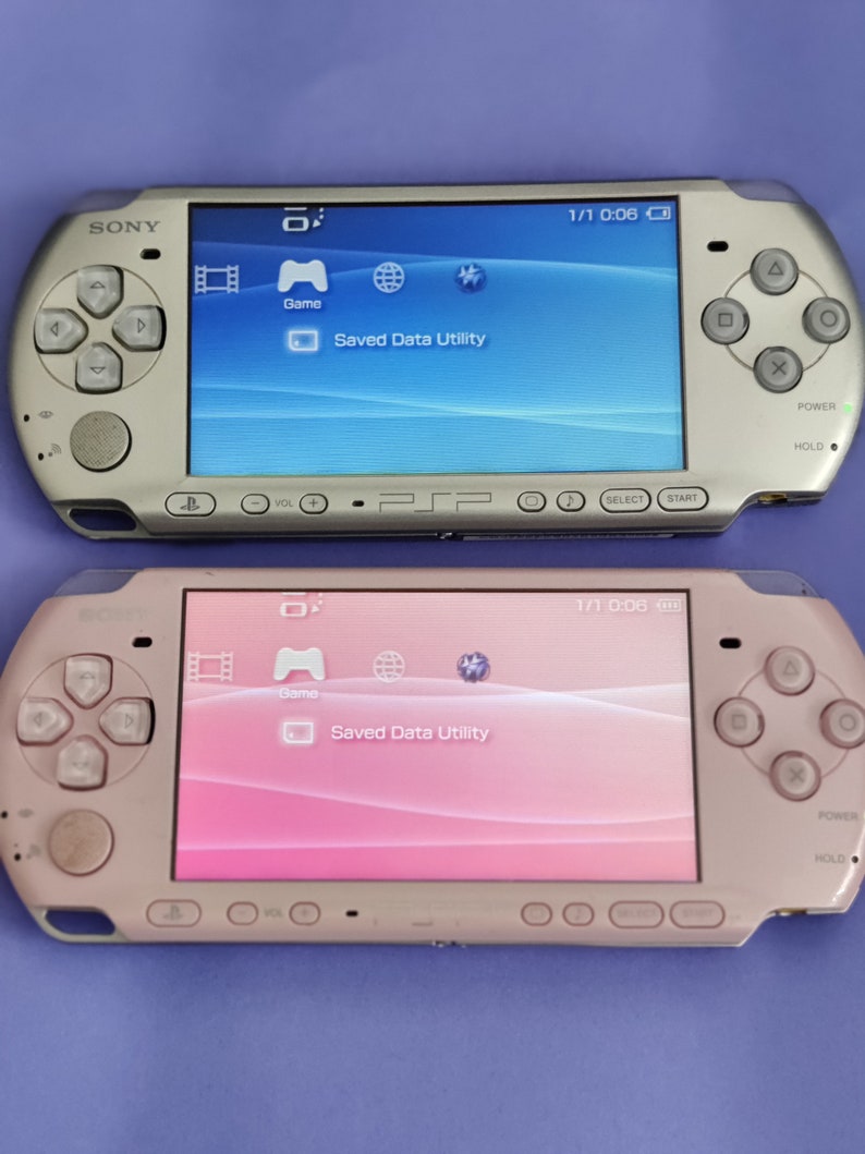 Personalized Customized PSP 1000 2000 3000 Game Console with Battery, Charger, Soft Pouch, Wrist Strap customize per request available image 6