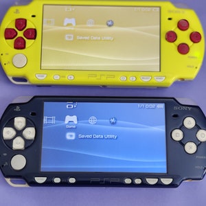 Personalized Customized PSP 1000 2000 3000 Game Console with Battery, Charger, Soft Pouch, Wrist Strap customize per request available image 7