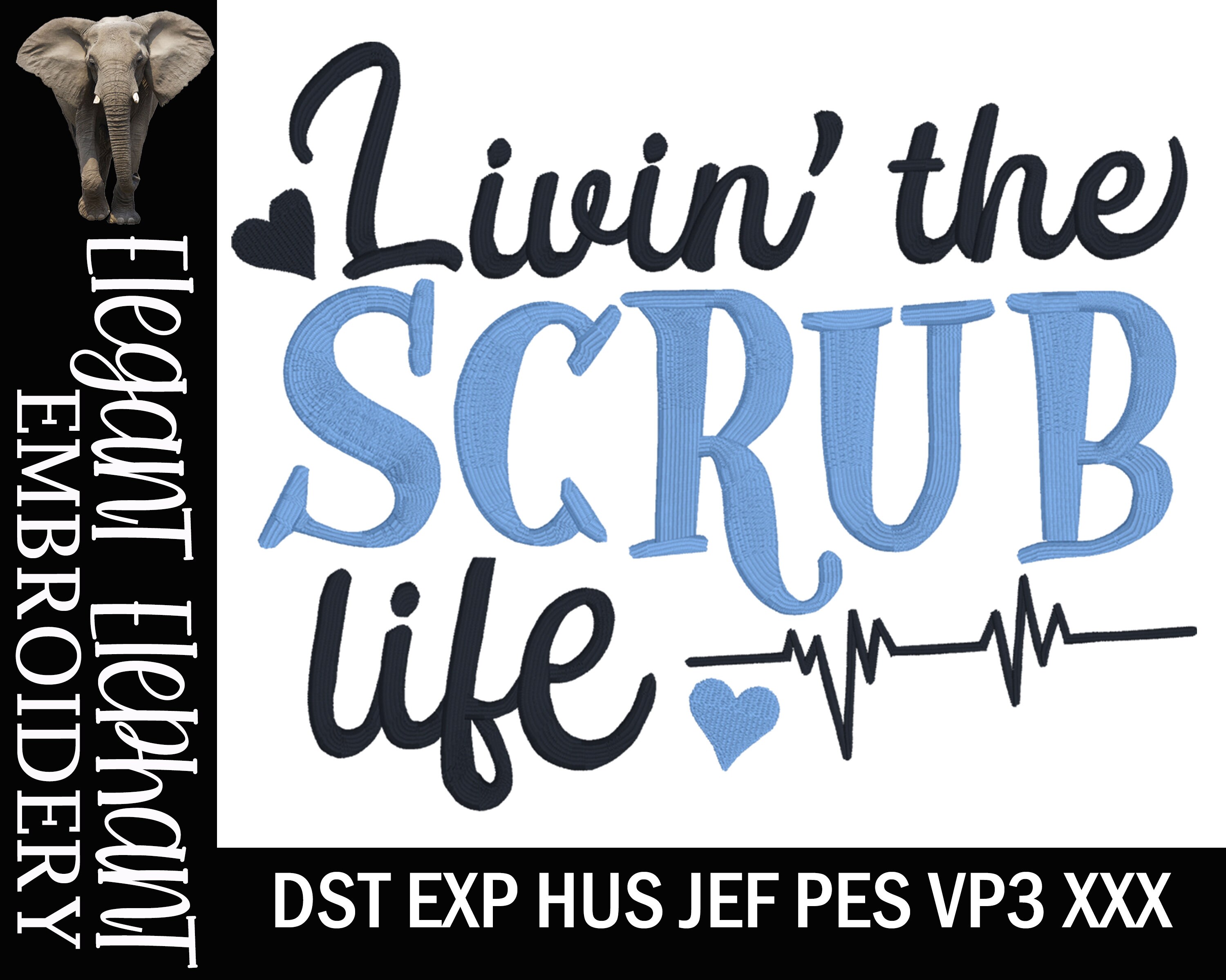 Livin' the Scrub Life Embroidery Design /living the Scrub Life / Nurse