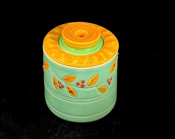 French butter keeper, French butter bell, hand-painted ceramic butter keeper,