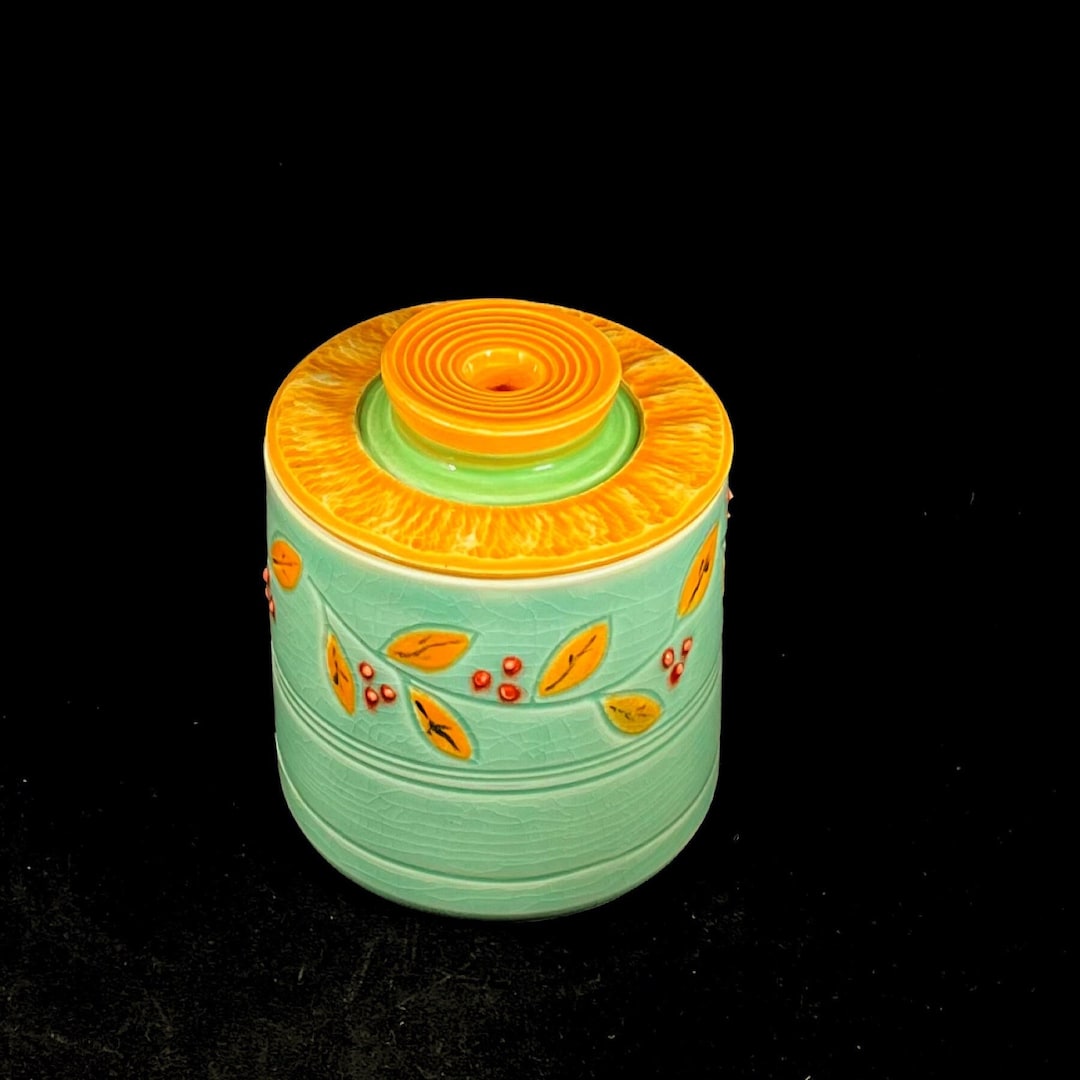 French Butter Keeper, French Butter Bell, Handpainted Ceramic Butter