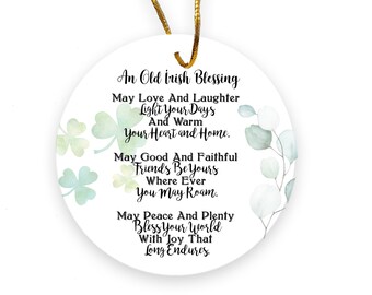 Irish Blessing | Irish Blessing Ornaments | Christmas Tree Decor | Irish Proverb Housewarming | Christmas Tree Ornaments | An Irish Blessing