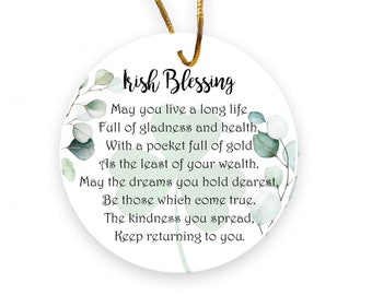 Irish Blessing | Irish Blessing Ornaments | Christmas Tree Decor | Irish Proverb Housewarming | Christmas Tree Ornaments | An Irish Blessing