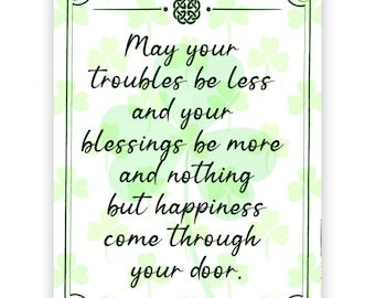 Irish Blessing Sign | Blessed Sign | Irish Wall Decor | Irish Proverb Housewarming | Irish Blessing Wall Art | Home Sign | Irish Decorations