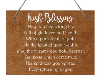 Irish Blessing Sign | Rope Sign | Blessed Sign | Irish Art | Irish Proverb Housewarming | Irish Blessing Wall Art | Home Sign | Irish Spring