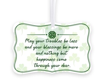 Irish Blessing | Irish Blessing Ornaments | Christmas Tree Decor | Irish Proverb Housewarming | Christmas Tree Ornaments | An Irish Blessing